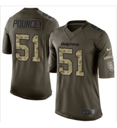 Nike Miami Dolphins #51 Mike Pouncey Green Men 27s Stitched NFL Limited Salute to Service Jersey Nike Miami Dolphins #51 Mike Pouncey Green Men 27s Stitched NFL Limited Salute to Service Jersey
