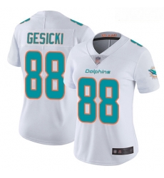 Dolphins #88 Mike Gesicki White Women Stitched Football Vapor Untouchable Limited Jersey Dolphins #88 Mike Gesicki White Women Stitched Football Vapor Untouchable Limited Jersey