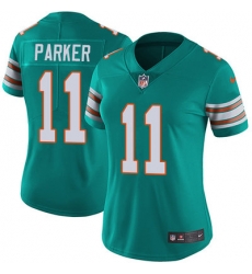 Nike Dolphins #11 DeVante Parker Aqua Green Alternate Womens Stitched NFL Vapor Untouchable Limited Jersey Nike Dolphins #11 DeVante Parker Aqua Green Alternate Womens Stitched NFL Vapor Untouchable Limited Jersey