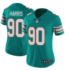 Nike Dolphins #90 Charles Harris Aqua Green Alternate Womens Stitched NFL Vapor Untouchable Limited Jersey Nike Dolphins #90 Charles Harris Aqua Green Alternate Womens Stitched NFL Vapor Untouchable Limited Jersey