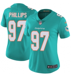 Nike Dolphins #97 Jordan Phillips Aqua Green Team Color Womens Stitched NFL Vapor Untouchable Limited Jersey Nike Dolphins #97 Jordan Phillips Aqua Green Team Color Womens Stitched NFL Vapor Untouchable Limited Jersey
