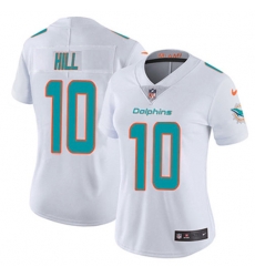 Women Miami Dolphins 10 Tyreek Hill White Vapor Untouchable Stitched Jersey Women Miami Dolphins 10 Tyreek Hill White Vapor Untouchable Stitched Jersey
