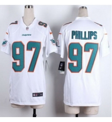 Women New Dolphins #97 Jordan Phillips White Stitched NFL New Elite Jersey Women New Dolphins #97 Jordan Phillips White Stitched NFL New Elite Jersey