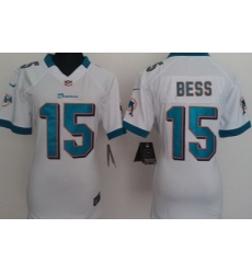 Women Nike Miami Dolphins 15 Davone Bess White Nike NFL Jerseys Women Nike Miami Dolphins 15 Davone Bess White Nike NFL Jerseys