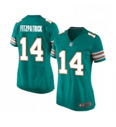 Womens Miami Dolphins 14 Ryan Fitzpatrick Game Aqua Green Alternate Football Jersey Womens Miami Dolphins 14 Ryan Fitzpatrick Game Aqua Green Alternate Football Jersey