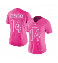 Womens Miami Dolphins 14 Ryan Fitzpatrick Limited Pink Rush Fashion Football Jersey Womens Miami Dolphins 14 Ryan Fitzpatrick Limited Pink Rush Fashion Football Jersey