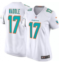 Women's Miami Dolphins #17 Jaylen Waddle White Vapor Untouchable Stitched Jersey Women's Miami Dolphins #17 Jaylen Waddle White Vapor Untouchable Stitched Jersey