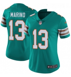 Womens Nike Miami Dolphins 13 Dan Marino Aqua Green Alternate Vapor Untouchable Limited Player NFL Jersey Womens Nike Miami Dolphins 13 Dan Marino Aqua Green Alternate Vapor Untouchable Limited Player NFL Jersey