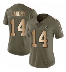 Womens Nike Miami Dolphins 14 Jarvis Landry Limited OliveGold 2017 Salute to Service NFL Jersey Womens Nike Miami Dolphins 14 Jarvis Landry Limited OliveGold 2017 Salute to Service NFL Jersey