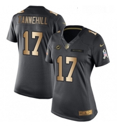 Womens Nike Miami Dolphins 17 Ryan Tannehill Limited BlackGold Salute to Service NFL Jersey Womens Nike Miami Dolphins 17 Ryan Tannehill Limited BlackGold Salute to Service NFL Jersey