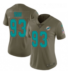 Womens Nike Miami Dolphins 93 Ndamukong Suh Limited Olive 2017 Salute to Service NFL Jersey Womens Nike Miami Dolphins 93 Ndamukong Suh Limited Olive 2017 Salute to Service NFL Jersey