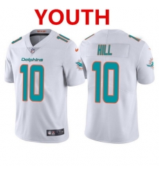 Youth Miami Dolphins 10 Tyreek Hill White Vapor Untouchable Limited Stitched Jersey Youth Miami Dolphins 10 Tyreek Hill White Vapor Untouchable Limited Stitched Jersey