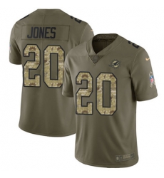 Youth Nike Dolphins #20 Reshad Jones Olive Camo Stitched NFL Limited 2017 Salute to Service Jersey Youth Nike Dolphins #20 Reshad Jones Olive Camo Stitched NFL Limited 2017 Salute to Service Jersey