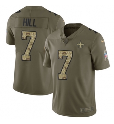 Limited Nike OliveCamo Mens Taysom Hill Jersey NFL 7 New Orleans Saints 2017 Salute to Service Limited Nike OliveCamo Mens Taysom Hill Jersey NFL 7 New Orleans Saints 2017 Salute to Service
