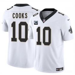 Men New Orleans Saints 10 Brandin Cooks White 2025 F U S E With 1 Star C Patch Vapor Limited Stitched Football Jersey