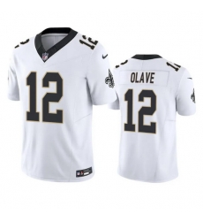 Men New Orleans Saints 12 Chris Olave White 2023 F U S E Vapor Untouchable Limited Stitched Jersey Men New Orleans Saints 12 Chris Olave White 2023 F U S E Vapor Untouchable Limited Stitched Jersey
