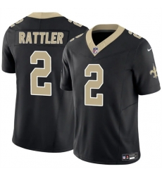 Men New Orleans Saints 2 Spencer Rattler Black 2025 F U S E Vapor Limited Stitched Football Jersey Men New Orleans Saints 2 Spencer Rattler Black 2025 F U S E Vapor Limited Stitched Football Jersey