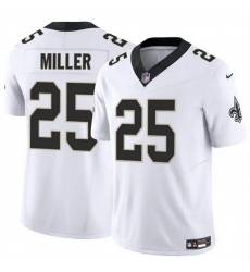 Men New Orleans Saints 25 Kendre Miller White Vapor Limited Stitched Football Jersey Men New Orleans Saints 25 Kendre Miller White Vapor Limited Stitched Football Jersey