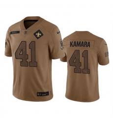 Men New Orleans Saints 41 Alvin Kamara 2023 Brown Salute To Service Limited Limited Stitched Jersey Men New Orleans Saints 41 Alvin Kamara 2023 Brown Salute To Service Limited Limited Stitched Jersey