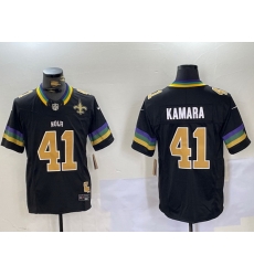 Men New Orleans Saints 41 Alvin Kamara Black 2024 F U S E Vapor Limited Stitched Jersey 2 Men New Orleans Saints 41 Alvin Kamara Black 2024 F U S E Vapor Limited Stitched Jersey 2