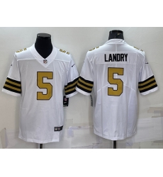 Men New Orleans Saints 5 Jarvis Landry White Color Rush Limited Stitched Jersey Men New Orleans Saints 5 Jarvis Landry White Color Rush Limited Stitched Jersey