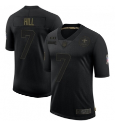 Men New Orleans Saints 7 Taysom Hill Black 2020 Salute To Service Limited Jersey Men New Orleans Saints 7 Taysom Hill Black 2020 Salute To Service Limited Jersey
