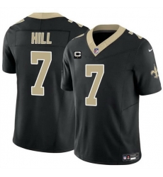 Men New Orleans Saints 7 Taysom Hill Black 2024 F U S E With 1 Star C Patch Vapor Limited Stitched Football Jersey Men New Orleans Saints 7 Taysom Hill Black 2024 F U S E With 1 Star C Patch Vapor Limited Stitched Football Jersey