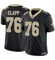 Men New Orleans Saints 76 Will Clapp Black F U S E Vapor Limited Stitched Football Jersey