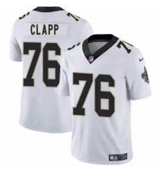 Men New Orleans Saints 76 Will Clapp White 2025 Vapor Limited Stitched Football Jersey Men New Orleans Saints 76 Will Clapp White 2025 Vapor Limited Stitched Football Jersey