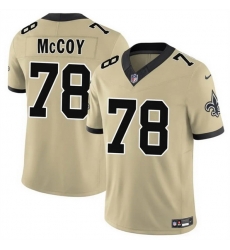 Men New Orleans Saints 78 Erik McCoy Gold 2025 F U S E Alternate Vapor Limited Stitched Football Jersey Men New Orleans Saints 78 Erik McCoy Gold 2025 F U S E Alternate Vapor Limited Stitched Football Jersey