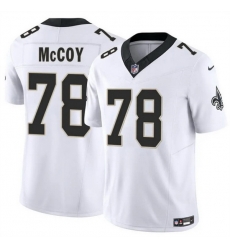 Men New Orleans Saints 78 Erik McCoy White 2025 F U S E Vapor Limited Stitched Football Jersey