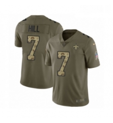 Mens Nike New Orleans Saints 7 Taysom Hill Limited Olive Camo 2017 Salute to Service NFL Jersey Mens Nike New Orleans Saints 7 Taysom Hill Limited Olive Camo 2017 Salute to Service NFL Jersey