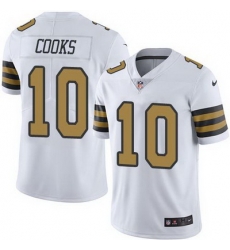 Nike Saints #10 Brandin Cooks White Mens Stitched NFL Limited Rush Jersey Nike Saints #10 Brandin Cooks White Mens Stitched NFL Limited Rush Jersey