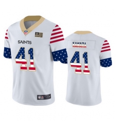 Nike Saints 41 Alvin Kamara White USA Flag Fashion Limited Jersey Nike Saints 41 Alvin Kamara White USA Flag Fashion Limited Jersey