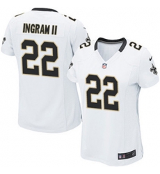 Nike Saints #22 Mark Ingram II White Womens Stitched NFL Elite Jersey Nike Saints #22 Mark Ingram II White Womens Stitched NFL Elite Jersey
