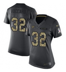Nike Saints #32 Kenny Vaccaro Black Womens Stitched NFL Limited 2016 Salute to Service Jersey Nike Saints #32 Kenny Vaccaro Black Womens Stitched NFL Limited 2016 Salute to Service Jersey