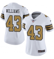 Nike Saints #43 Marcus Williams White Womens Stitched NFL Limited Rush Jersey Nike Saints #43 Marcus Williams White Womens Stitched NFL Limited Rush Jersey