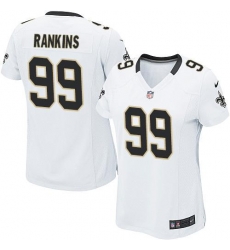 Nike Saints #99 Sheldon Rankins White Womens Stitched NFL Elite Jersey Nike Saints #99 Sheldon Rankins White Womens Stitched NFL Elite Jersey