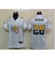 Nike Womens New Orleans Saints #28 Ingram White Jerseys Nike Womens New Orleans Saints #28 Ingram White Jerseys