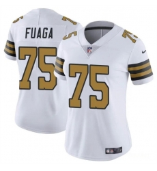 Women New Orleans Saints 75 Taliese Fuaga White 2024 Draft Color Rush Stitched Game Jersey Women New Orleans Saints 75 Taliese Fuaga White 2024 Draft Color Rush Stitched Game Jersey