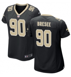 Women New Orleans Saints 90 Bryan Bresee Black 2023 Draft Stitched Game Jersey Women New Orleans Saints 90 Bryan Bresee Black 2023 Draft Stitched Game Jersey