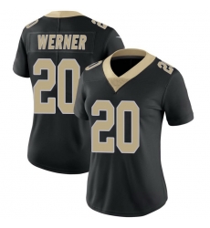 Women New Orleans Saints Pete Werner #20 Black Vapor Limited Stitched NFL Jersey Women New Orleans Saints Pete Werner #20 Black Vapor Limited Stitched NFL Jersey