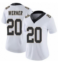 Women New Orleans Saints Pete Werner #20 White Vapor Limited Stitched NFL Jersey Women New Orleans Saints Pete Werner #20 White Vapor Limited Stitched NFL Jersey