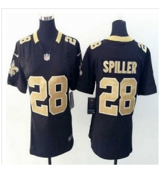 Women New Saints #28 C.J. Spiller Black Team Color Stitched NFL Elite Jersey Women New Saints #28 C.J. Spiller Black Team Color Stitched NFL Elite Jersey