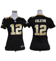 Women Nike New Orleans Saints #12 Marques Colston Black Jerseys Women Nike New Orleans Saints #12 Marques Colston Black Jerseys