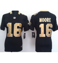 Women Nike New Orleans Saints 16 Lance Moore Black Nike NFL Jersey Women Nike New Orleans Saints 16 Lance Moore Black Nike NFL Jersey