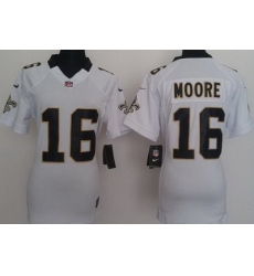 Women Nike New Orleans Saints 16 Lance Moore White Nike NFL Jersey Women Nike New Orleans Saints 16 Lance Moore White Nike NFL Jersey