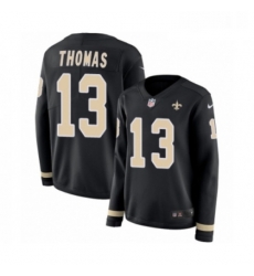 Womens Nike New Orleans Saints 13 Michael Thomas Limited Black Therma Long Sleeve NFL Jersey Womens Nike New Orleans Saints 13 Michael Thomas Limited Black Therma Long Sleeve NFL Jersey