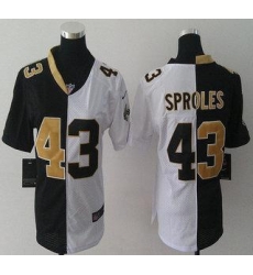 Womens Nike New Orleans Saints 43 Darren Sproles Black and White Split NFL Jersey Womens Nike New Orleans Saints 43 Darren Sproles Black and White Split NFL Jersey