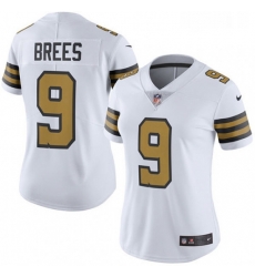 Womens Nike New Orleans Saints 9 Drew Brees Limited White Rush Vapor Untouchable NFL Jersey Womens Nike New Orleans Saints 9 Drew Brees Limited White Rush Vapor Untouchable NFL Jersey